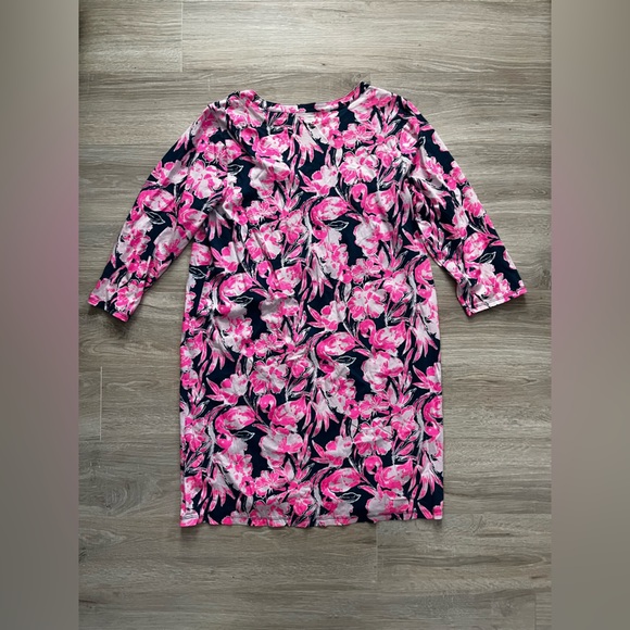 Lilly Pulitzer Women’s Daphne T-shirt dress in Inky Flamingo - Size XL - Picture 7 of 7